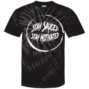 Stay Sauced Stay Motivated Youth Tie Dye T-Shirt